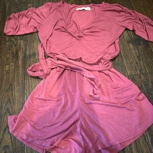 Abercrombie & Fitch Pink Jumpsuit